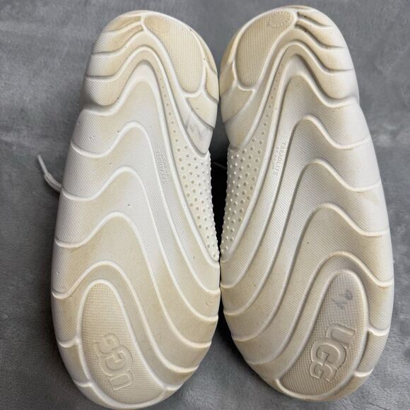 UGG Women’s Size 6.5 CA805 Low Top Sneakers White Leather Mesh Chunky Casual Sho - Picture 3 of 10